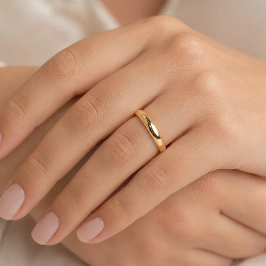 טבעת נישואין זהב - WEDDING -3.50mm