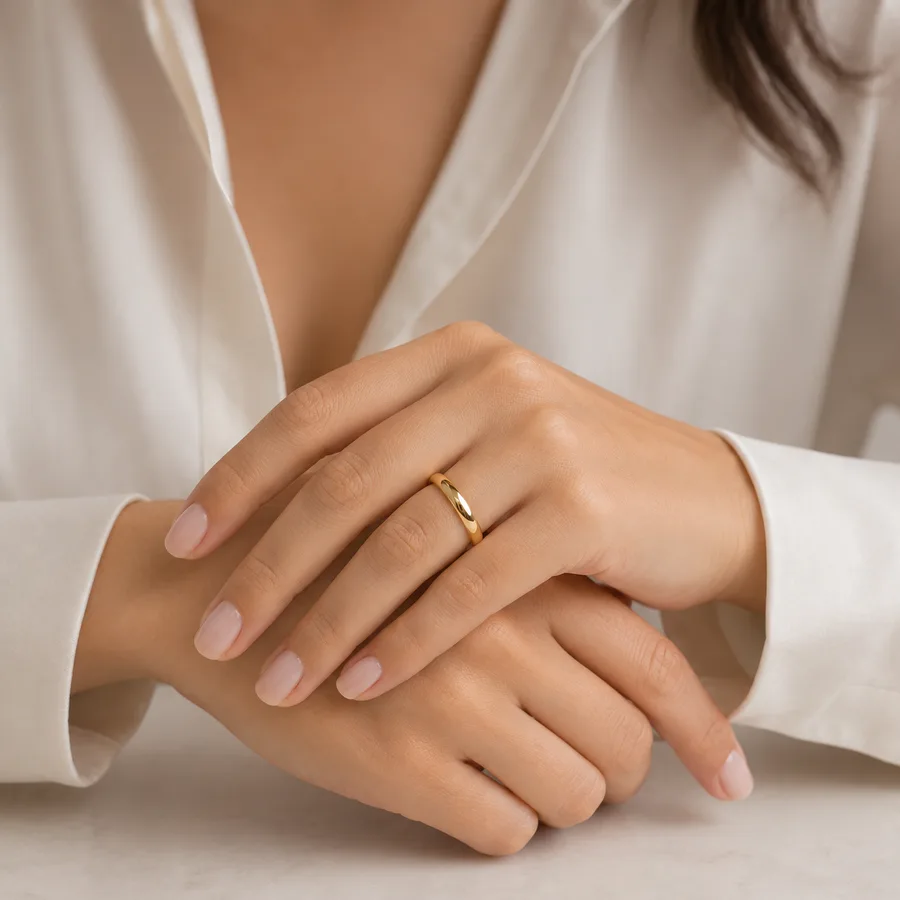 טבעת נישואין זהב - WEDDING -3.50mm