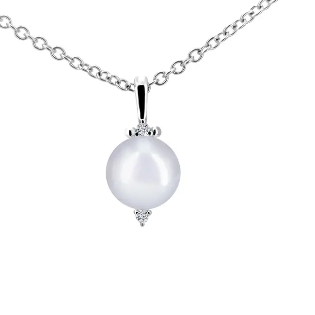 שרשרת כסף ופנינה Victoria