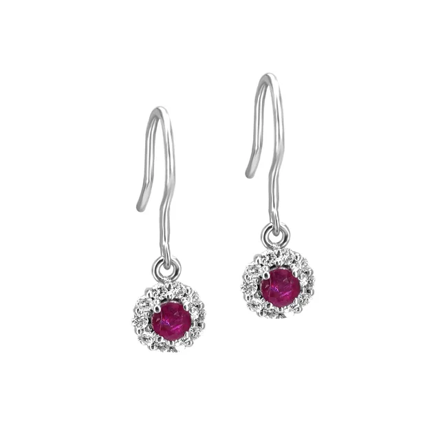 עגילי יהלומים זהב - DIANA RUBY